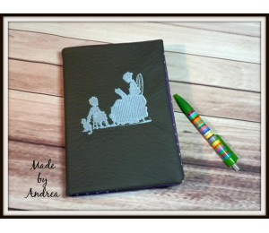 Stickserie Nostalgie Silhouette - Vorlesestunde